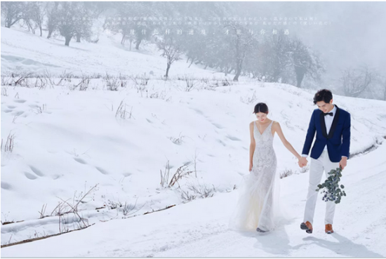 冬季雪景婚纱照_冬季雪景图片